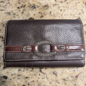Brighton Brown Leather Wallet with Decorative Buckle